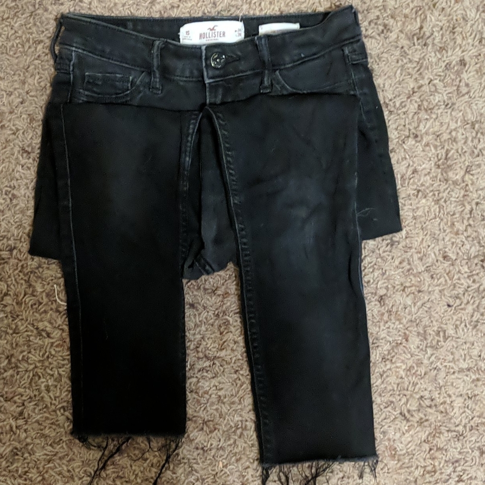 High Rise Super Skinny Black Jeans